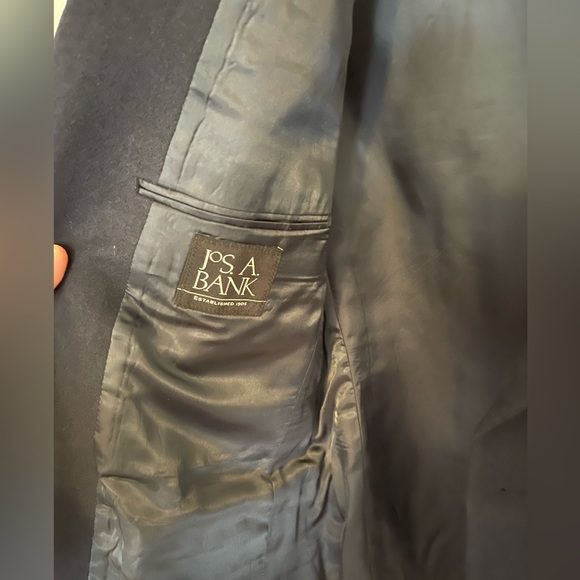 Navy Blue Camel Hair Sport Coat 42L - Picture 3 of 3